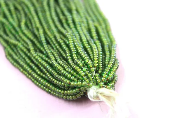 Green_Colour_Lined_Glass_Seed_Beads_|_2mm_|_1_Bunch