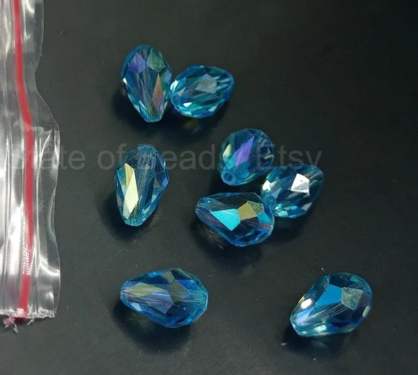 Swarovski_Blue_Teardrop_Drop_Charms_13_6.5Mm_Side_Drill_|_4_Pieces