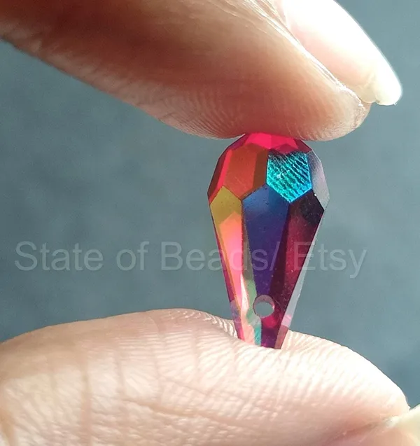 Genuine_Swarovski_Red_Teardrop_Charm_Beads_|_6.5mm_|_4_Pcs