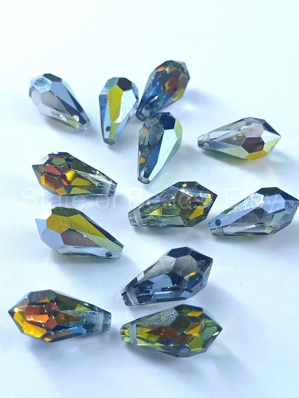 Genuine_Swarovski_Transparent_Teardrop_Charm_Beads_|_7.5mm_|_4_Pcs