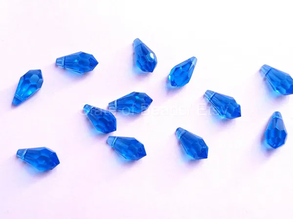 Genuine_Swarovski_Blue_Teardrop_Charm_Beads_|_6.5mm_|_4_Pcs