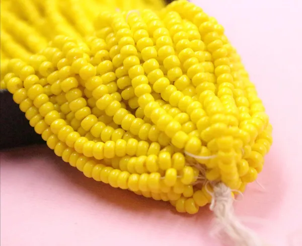 Yellow_Opaque_Glass_Seed_Beads_|_3mm_|_1_Bunch
