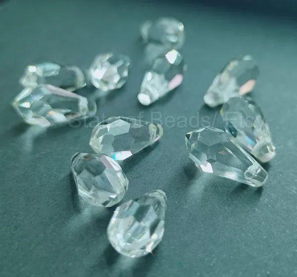 Genuine_Swarovski_Transparent_Teardrop_Charm_Beads_|_6.5mm_|_4_Pcs