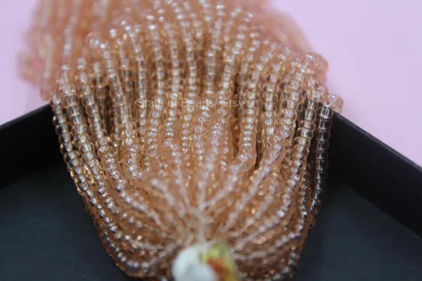 Peach_Transparent_Glass_Seed_Beads_|_3mm_|_1_Bunch