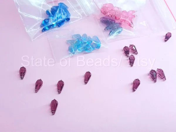 Genuine_Swarovski_Purple_Teardrop_Charm_Beads_|_5.5mm_|_4_Pcs