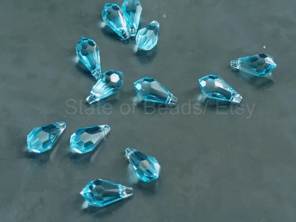 Genuine_Swarovski_Sky_Blue_Teardrop_Charm_Beads_|_7.5mm_|_4_Pcs