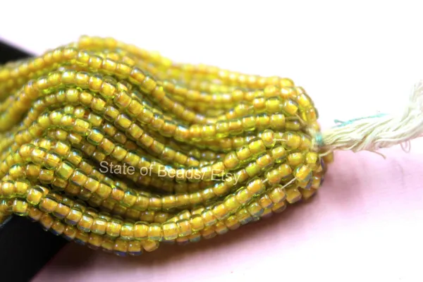 Yellow_Colour-Lined_Glass_Seed_Beads_|_3mm_|_1_Bunch