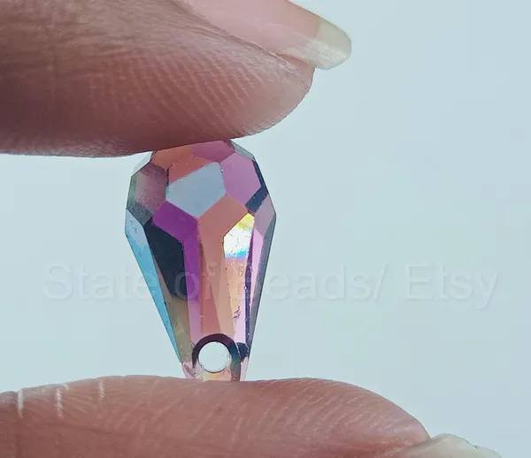 Genuine_Swarovski_Transparent_Teardrop_Charm_Beads_|_7.5mm_|_4_Pcs