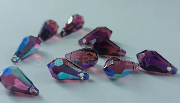 Genuine_Swarovski_Transparent_Teardrop_Charm_Beads_|_7.5mm_|_4_Pcs