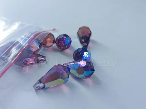 Genuine_Swarovski_Transparent_Teardrop_Charm_Beads_|_7.5mm_|_4_Pcs