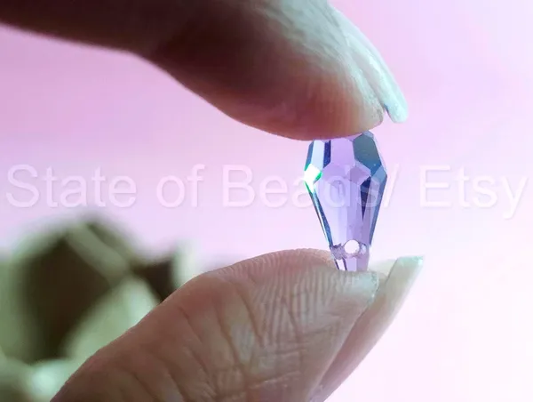 Genuine_Swarovski_Purple_Teardrop_Charm_Beads_|_5.5mm_|_4_Pcs