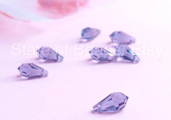 Genuine_Swarovski_Purple_Teardrop_Charm_Beads_|_5.5mm_|_4_Pcs