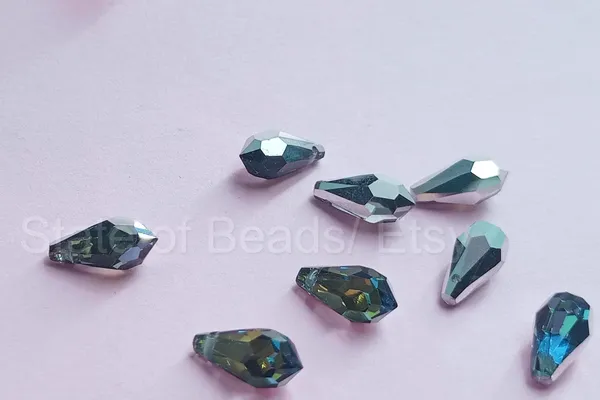 Genuine_Swarovski_Transparent_Teardrop_Charm_Beads_|_6.5mm_|_4_Pcs