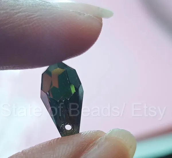 Genuine_Swarovski_Transparent_Teardrop_Charm_Beads_|_6.5mm_|_4_Pcs