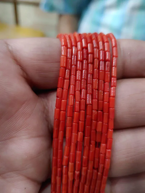 Imitation_Coral_Tube_Spacer_Beads_Red_&_Orange_|_1_Strand