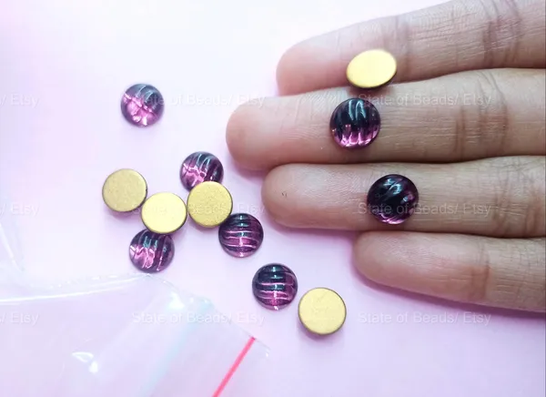 Genuine_Swarovski_Purple_Flatback_Crystal_Rhinestones_|_8mm_|_12_Pcs_|_Sticking_Purpose