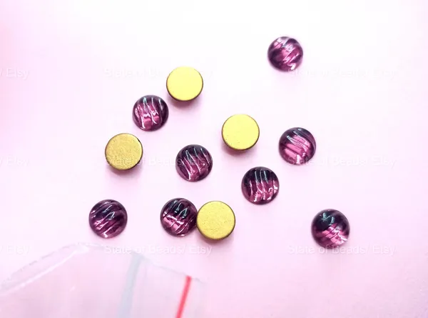 Genuine_Swarovski_Purple_Flatback_Crystal_Rhinestones_|_8mm_|_12_Pcs_|_Sticking_Purpose
