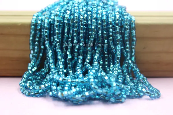 Sky_Blue_Colour_Lined_Glass_Seed_Beads_|_3mm_|_1_Bunch