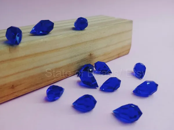 Genuine_Swarovski_Blue_Teardrop_Charm_Beads_|_5.5mm_|_4_Pcs