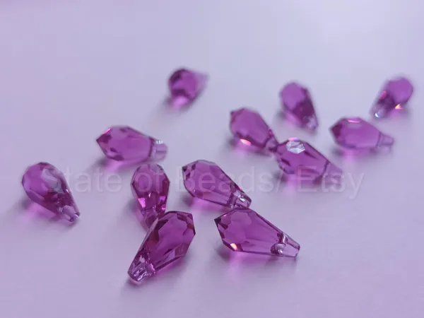 Swarovski_Purple_Teardrop_Drop_Charms_11_5.5Mm_Side_Drill_|_4_Pieces