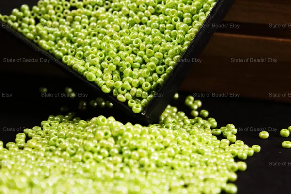 Opaque_Green_Lustre_Seed_Beads_2mm_|_50_grams