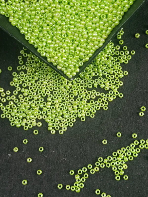 Opaque_Green_Lustre_Seed_Beads_2mm_|_50_grams