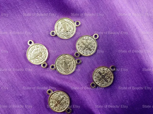 18K_Gold_Plated_Saint_Benedict_Medal_Charm_|_1_Piece