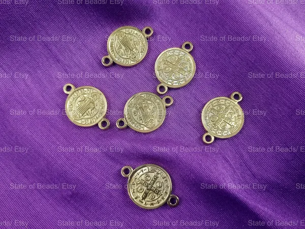 18K_Gold_Plated_Saint_Benedict_Medal_Charm_|_1_Piece