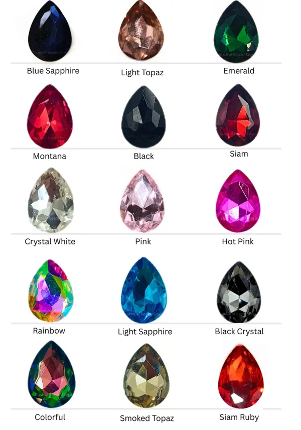 Multi_Colour_Teardrop_Rhinestone_Stones_|_13-18mm_|_Pack_of_36_|_Sticking_Purpose