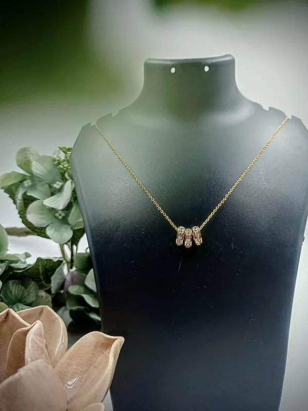 18K_Gold_Plated_Eternity_Triple_Circle_Necklace__|_1_Piece