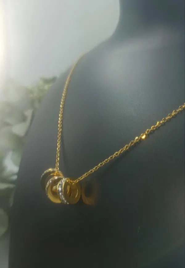 18K_Gold_Plated_Eternity_Triple_Circle_Necklace__|_1_Piece