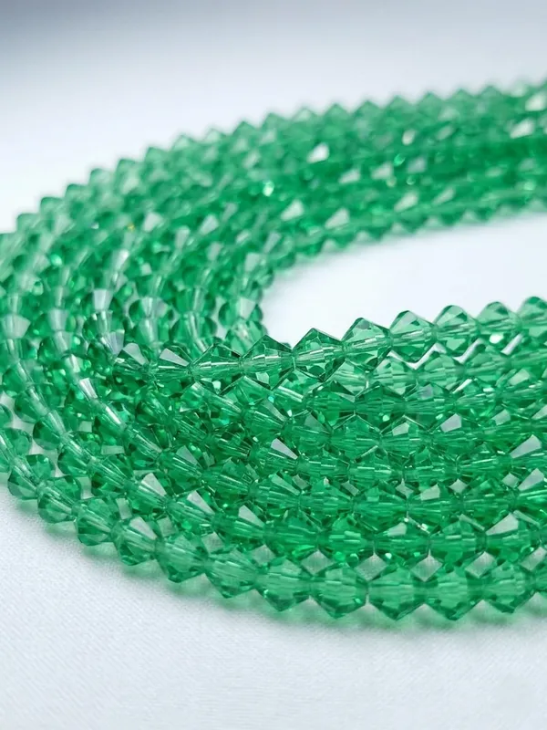 Genuine_Swarovski_Erenite_Green_Bicone_Crystal_Beads_|_4mm_|_36_Pcs
