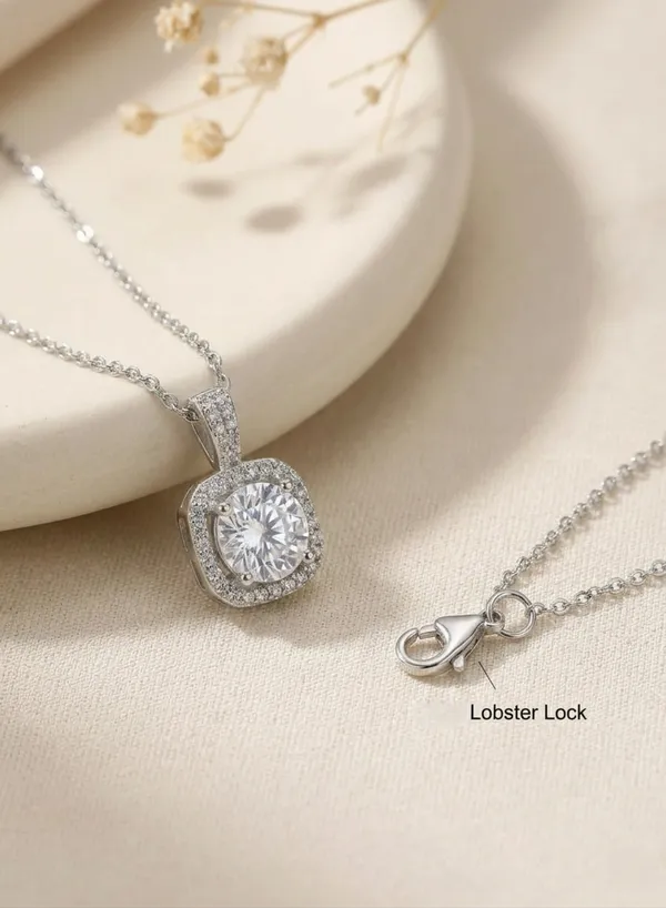 The_Silver_Lining_|_Silver_Plated_Cubic_Zirconia_Solitaire_Halo_Anti_Tarnish_Necklace__|_1_Piece