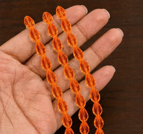 Sun_Drop_Glass_Teardrop_Beads_|_8x11mm_|_3_strands_x_45+_beads_each_(Total_135+_beads)