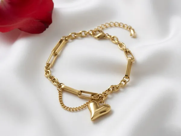 Tied_With_Your_Heart_|_Heart_Charm_Gold_Plated_Bracelet_|_1_Piece