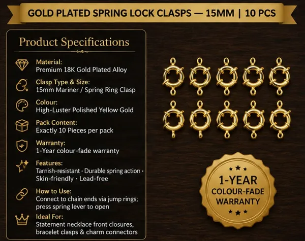 Gold_Plated_Spring_Lock_Clasp_Findings_|_15mm_|_Pack_of_10