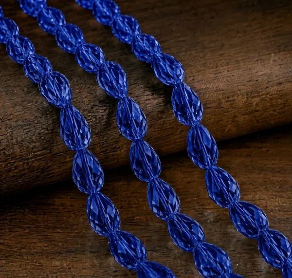 Royal_Blue_Drop_Glass_Teardrop_Beads_|_8x11mm_|_3_strands_x_45+_beads_each_(Total_135+_beads)