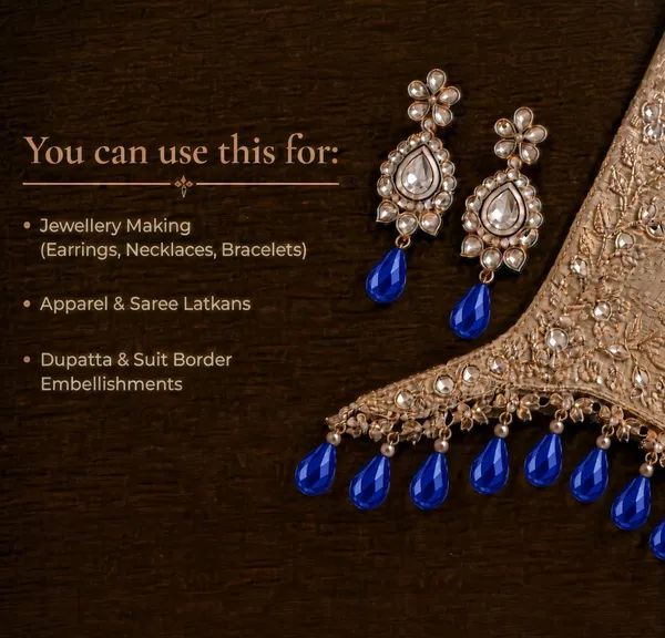Royal_Blue_Drop_Glass_Teardrop_Beads_|_8x11mm_|_3_strands_x_45+_beads_each_(Total_135+_beads)