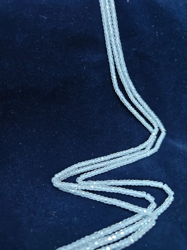 White_Cubic_Zirconia_Beads_|_2×3mm_|_3_Strands_of_15_Inches_(~120_Beads_Each_Strand)