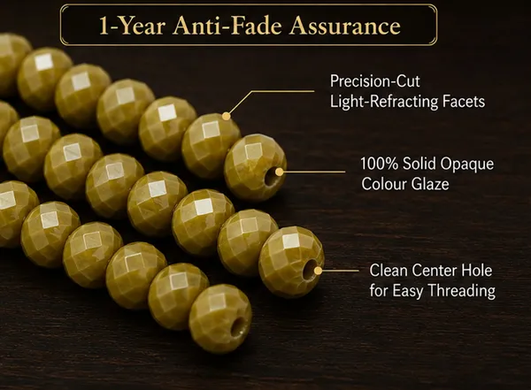 Opaque_Olive_Faceted_Rondelle_Glass_Beads_|_6mm_|_5_Lines_(Total_400+_Beads)