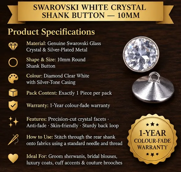 Genuine_Swarovski_White_Crystal_Shank_Buttons_|_10mm_|_Pack_of_1