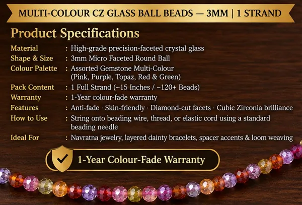 Multi_Colour_Cubic_Zirconia_Glass_Ball_Beads_|_3mm_|_1_strand_x_xx_beads_(Total_xx_beads)