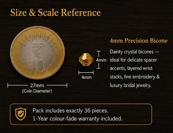 Genuine_Swarovski_Golden_Bicone_Crystal_Beads_|_4mm_|_36_Pcs