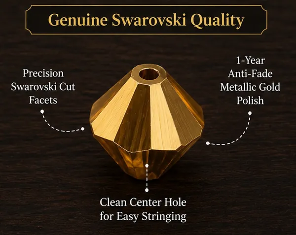 Genuine_Swarovski_Golden_Bicone_Crystal_Beads_|_4mm_|_36_Pcs