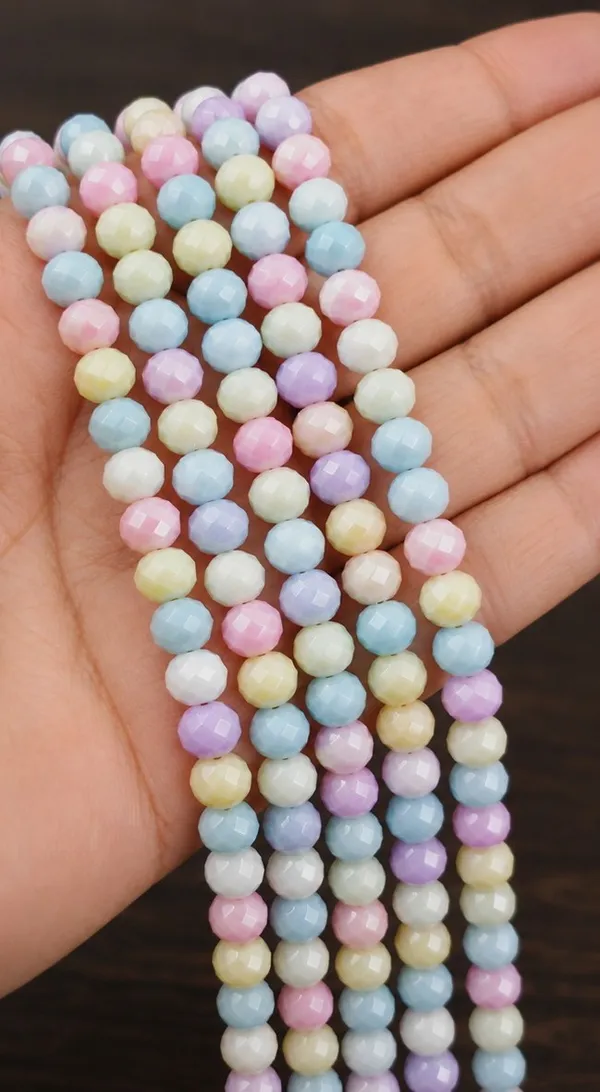 Multi_Colour_Faceted_Rondelle_Glass_Beads_|_8mm_|_5_strands_x_60_beads_each_(Total_300_beads)