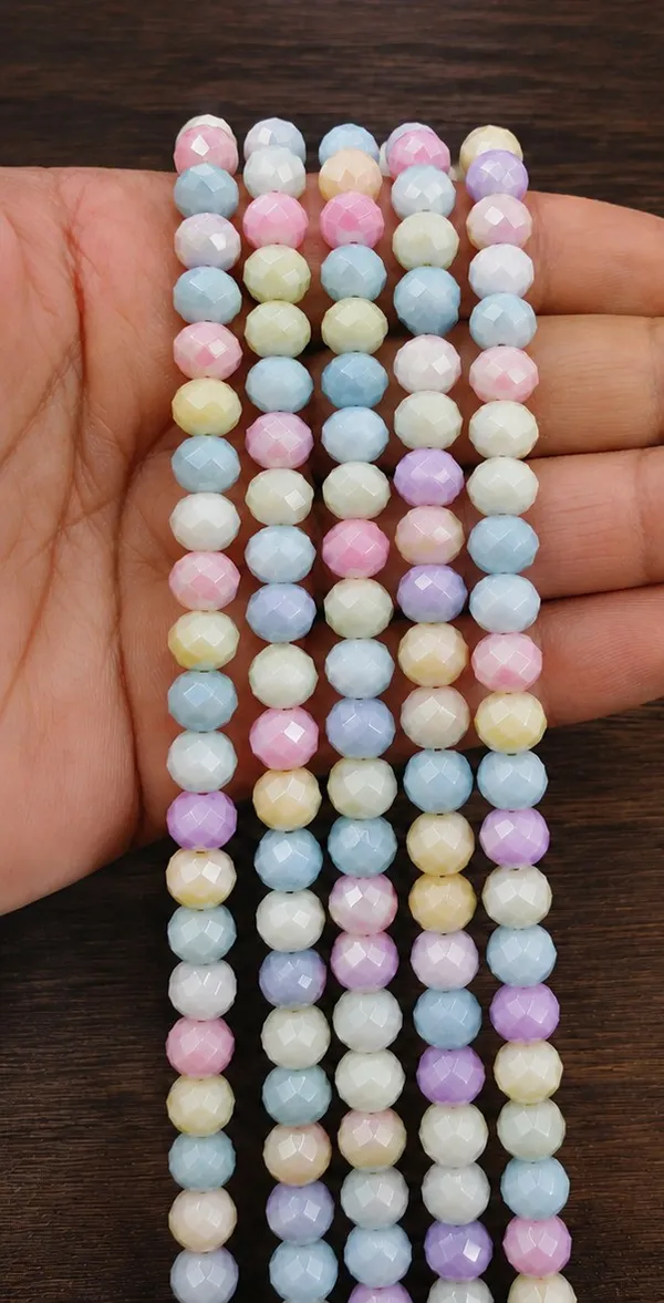 Multi_Colour_Faceted_Rondelle_Glass_Beads_|_8mm_|_5_strands_x_60_beads_each_(Total_300_beads)