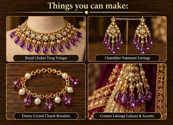 Genuine_Swarovski_Purple_Teardrop_Charm_Beads_|_7.5mm_|_4_Pcs