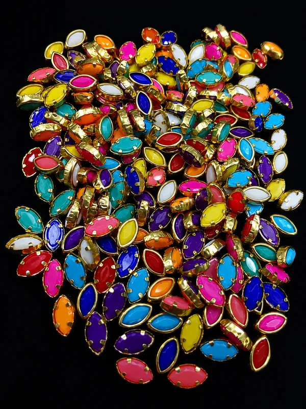 Multi_Colour_Kundan_Eye_Shape_Stones_|_4x6mm_|_400_Pcs_|_Sticking_Purpose