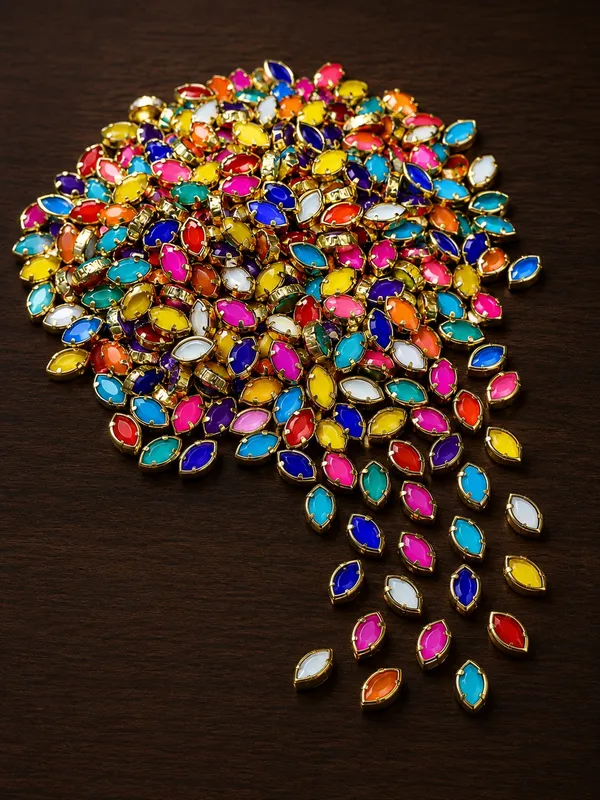 Multi_Colour_Kundan_Eye_Shape_Stones_|_4x6mm_|_400_Pcs_|_Sticking_Purpose