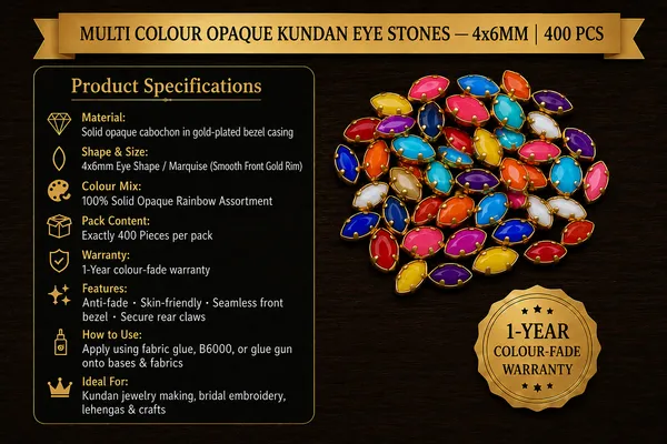 Multi_Colour_Kundan_Eye_Shape_Stones_|_4x6mm_|_400_Pcs_|_Sticking_Purpose